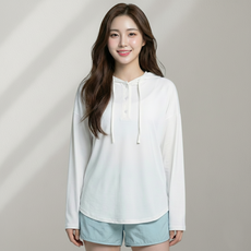 후드/루즈핏 조딘 후드 래쉬가드 체형커버 긴팔 가족 수영복 커플 여성 래쉬가드 비치룩 운동룩 요가복 캐주얼 스포티