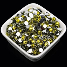 플랫백 레진 크리스탈 라인 반짝이 네일 아트 컬러 신발 가방 캡 의류 장식, 21. Olivine