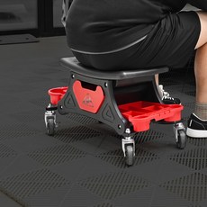 세차 의자 이동식 바스켓 정비 버킷 바퀴 스툴, 1개