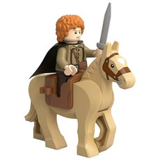 반지의제왕 주요캐릭터&말 세트 호환블럭 브릭미니피규어 취미/수집/장식/컬렉션용 커스텀 블록피겨, RING0403. 샘&말 세트, 1개