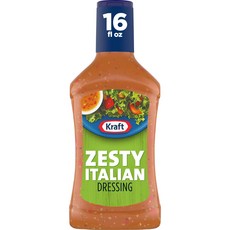 Kraft Zesty Italian Salad Dressing 16 fl oz Bott Kraft Zesty Italian Salad Dressing 16 fl oz Bottl, 1개