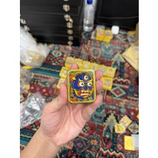 大黑天掐絲工藝唐卡 鈦鋼外殼, 如圖所示, 1個