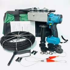 21V 鋰電穿線機 全自動彎道拉線鋼絲引線機, 1個, 城邦 鋰電穿線機 單主機(不含電池充電器