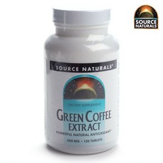 SOURCE NATURALS 無糖綠咖啡500mg萃取錠, 1個, 120 件
