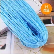 200M 3mm 크로 셰 뜨개질 나일론 코드 중공 라인 Macrame 로프 DIY 손으로 짠 팔찌 땋은 수공예품 매트 슬, 19 14 light blue
