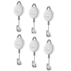 KIWI design VR線材管理系統 滑輪式VR電線收納 VR線纜固定 VR配件, 科技白, 6個, V2