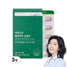 여에스더 혈당케어 포뮬러 (바나바잎추출물) 국민영양 프로젝트, 30정, 3개