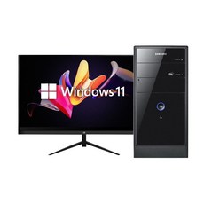 삼성전자 사무용 인강용 PC 컴퓨터 본체 데스크탑 SSD장착 윈도우 11 홈, 01.실속형 본체, WIN11 Pro, 256GB, 8GB, 블랙