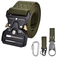 리파니 전술밸트 코브라벨트 서바이벌 택티컬 원터치 밀리터리 군인캠핑 낚시 스포츠 허리띠 남자, 카키, 1개