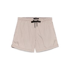 딸리아또레 기하학 프린트 스윔 쇼츠, 베이지계열+브라운계열