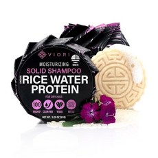 Viori Hidden Waterfall 샴푸 바 - 모발 성장을 위한 쌀수로 제작 - 수제 황산염 프리 샴푸, 테라스 가든