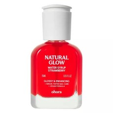 오호라 내추럴 글로우 워터시럽 네일 강화제 스트로베리 15ml, 1개
