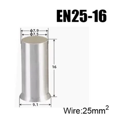 쿠쿠스토어 EN 구리 전선 비절연 베어 슬리브 관형 크림프 커넥터 튜브 코드 페룰 케이블 러그 압착 단자, 01 Copper, 23 40Pieces EN25-1