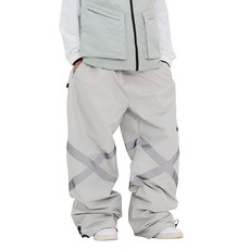 ORIGINAL POT-X REFLECTIVE WIDE TRACK PANTS GRAY
