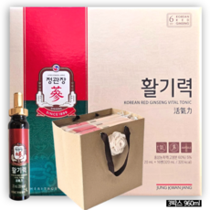 정관장 홍삼정 활기력 16개입 3박스 960ml 고급 쇼핑백 선물세트, 1세트