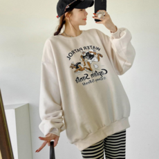 하하호호 오버핏 양기모 맨투맨