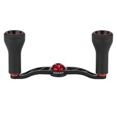 GOMEXUS Shimano Tranx 다이와 Zillion Abu Garcia 13과 호환되는 파워 핸들 낚시 베이트 캐스팅 릴 교체 핸들 TPE 손잡이 베이스 낚시블랙, 블랙 레드