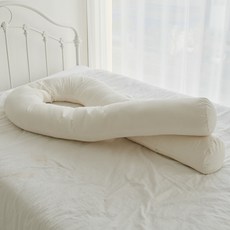 LINU 리누 꿀밤 바디필로우 U자 그란데 특대 사이즈, 네츄럴화이트