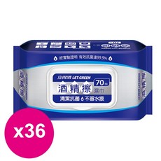 立得清酒精擦70抽*36包/箱, 1個裝, 1個