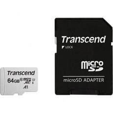 256GB MicroSDXC/SDHC 300S 메모리 카드 TS256GUSD300S (TS256GUSD300S-A)를 초월하세요, 64GB, USD300 w/Adapter