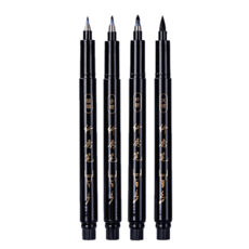 모디안 붓글씨 캘리그라피 붓펜 4종 세트 14cm, 블랙, 1개