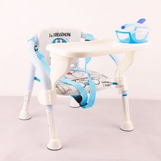 保固無憂 寶寶凳子 兒童靠背椅 幼兒小板凳 嬰兒餐椅 家用高低可調, 大腳出口升降款叮當貓整套+吸盤碗坐墊