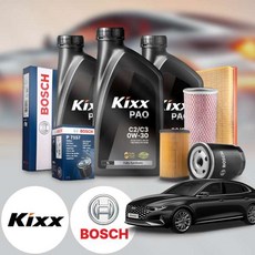 그랜저IG2020 2.4(하브) 가솔린 킥스 제로 0W30 프리미엄 엔진오일 세트 에어필터 오일필터 포함