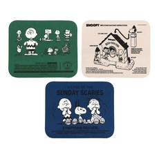 피너츠 스누피 75주년 마우스패드 (3 option), 아이보리
