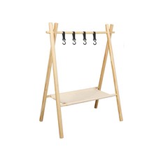 寵物衣架 貓咪掛衣架 狗狗衣架 寵物衣服衣架 附收納袋 寵物原木小衣架 寵物掛衣服架子 寵物落地掛衣桿, 1個