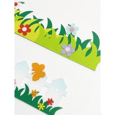 어린이집 환경구성 신학기 학급 게시판 꾸미기 잔디울타리 봄환경판, 엔틱울타리