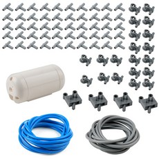 완전한 MOC 공압 시스템 부품 기술 호스 펌프 탱크 푸시로드 피스톤 스위치 빌딩 세트, 01 77pcs set