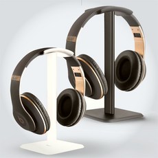 한스밀 유무선 헤드폰 헤드밴드 손상 방지 깔끔한 수납 홀더 무선헤드셋수납, 블랙