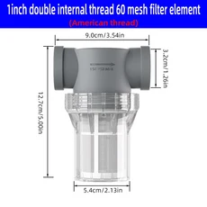 NPT 스레드 304 스틸 필터 스크린 80 메쉬 프리 1/2 인치 수 파이프, 20 NPT F 1in 60 mesh