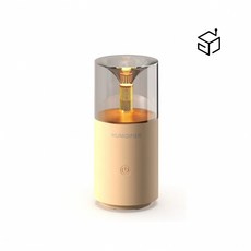 臺灣 出貨 超低價新品Type-C插電臺式傢具七彩氛圍燈加濕器仿真火燄香薰機【YiZE】, 129黃色