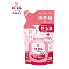 arau.baby 愛樂寶 寶貝無添加二合一洗髮沐浴泡泡450ml-補充包400ml, 1個, 補充包400ml