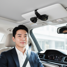 자동차 선바이저 고정 안경 거치대 선글라스 보관클립, 안경거치대 랜덤, 1개