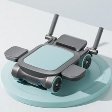 자동 리바운드 복부 휠 플랫 지원 롤러 다기능 피트니스 보드 홈 장비, 색상: 1. Blue