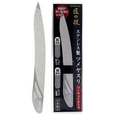 그린벨 일본 손톱 야스리 장인의기술 양면 네일파일 손톱줄, 1개, 실버