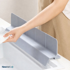 뉴밸코 싱크대 실리콘 물막이 물튀김 방지 흡착형, 1개, 라이트스톤 그레이