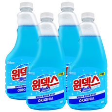 윈덱스 유리세정제 리필 유리창 청소세제 세정제, 4개, 500ml