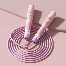 초보자용 길이조절 줄넘기 홈트 다이어트 유산소 운동 경량 줄넘기, 핑크, 1개