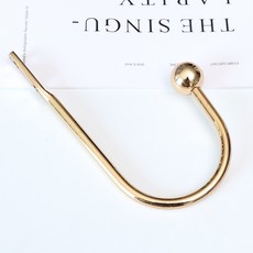 한아 뉴 알로이 벽걸이 커튼걸이 U자형 둥근머리걸이 결속커튼 망사결속품 고정형, 금, 1개