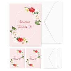 스페셜땡스투 카네이션 미니 카드+봉투세트 감사카드_어버이날 스승의날 카드, 3개