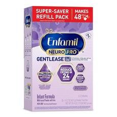 Enfamil NeuroPro Gentlease 24시간 안에 소란 울음 가스 뱉어냄 완화 쉬운 소화를 위한 더 작은 단백질 뇌 지원 DHA 프리바이오틱 블렌드 H, 1