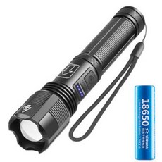 XHP50 줌 써치라이트 충전식 LED후레쉬 휴대용손전등 3000mAh 풀세트 JZ70, JZ70-블랙(3000mAh풀세트)