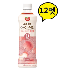 보성홍차 아이스티 제로 복숭아 500mlx12병/0kcal, 500ml, 12개