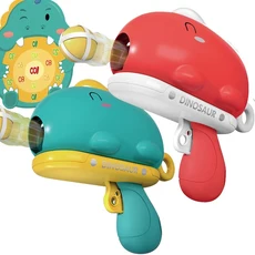 恐龍球球槍射擊玩具 (商檢合格/附標靶/黏黏球/魔鬼氈), 綠色, 1個