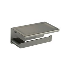 壁掛式置物架捲筒衛生紙架, DAY&DAY日日家居-CB089 手機及捲筒衛生紙架 暮灰色, 1個