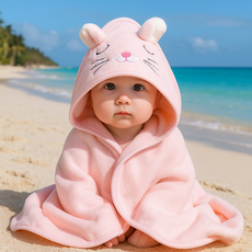 아기 유아 동물 후드 비치가운 타올