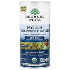 오가닉인디아 차전자피 프리바이오틱 및 프로바이오틱 식이섬유 오리지널 283.5g(10oz), 1개, 283.5g